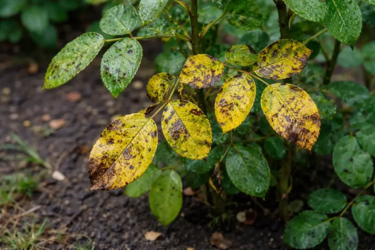 what to do when rose with visible browning or spots on leaves