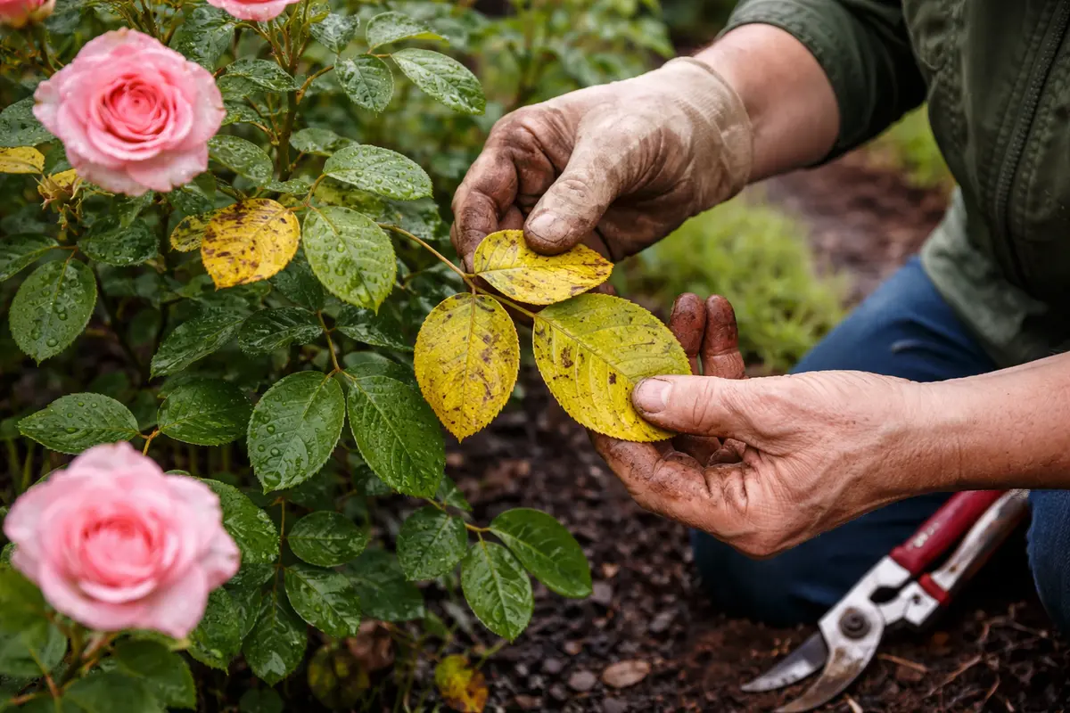 what to do when rose inspect rose leaves for damage after rain