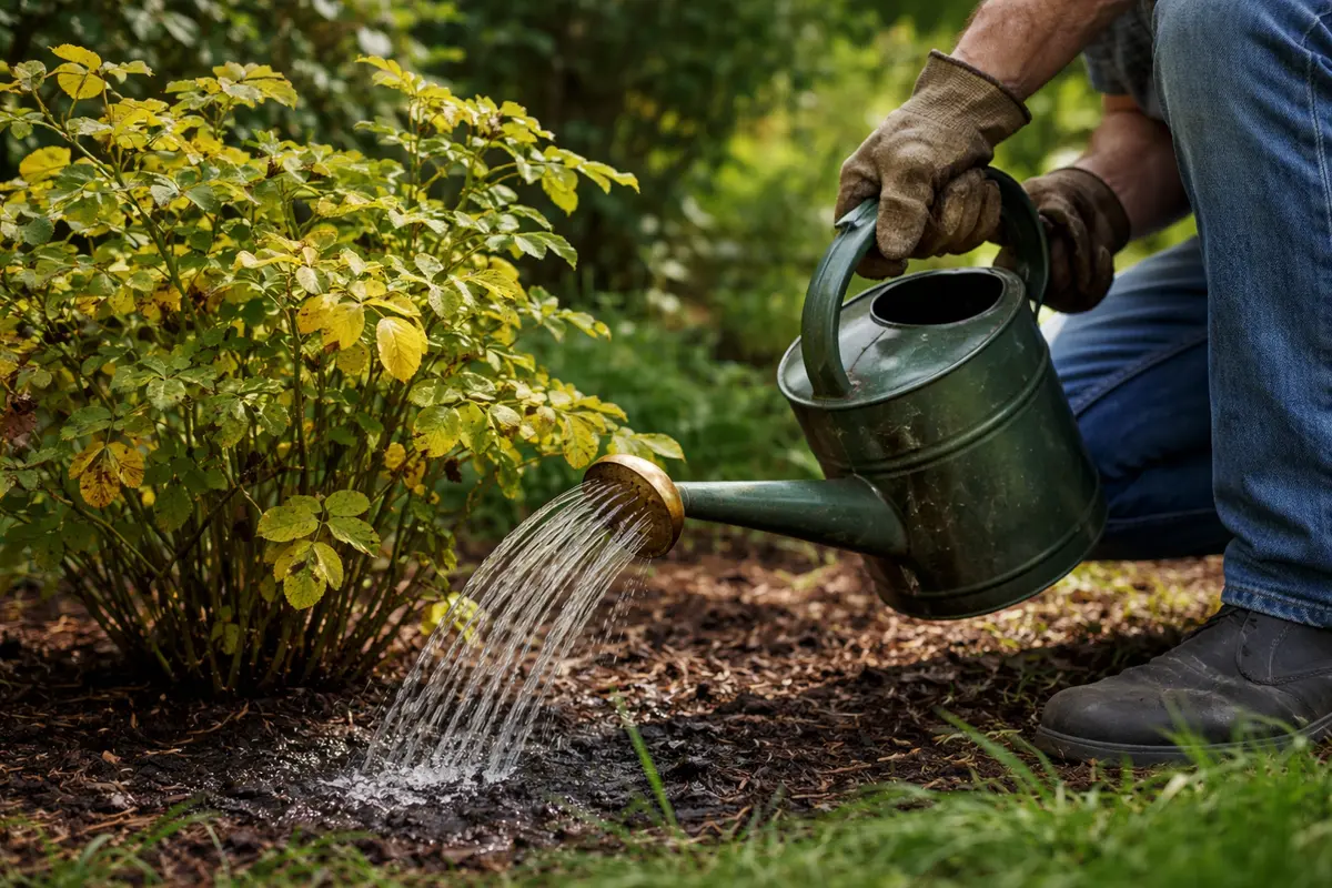 what to do when rose bushes provide nourishing water for rose recovery