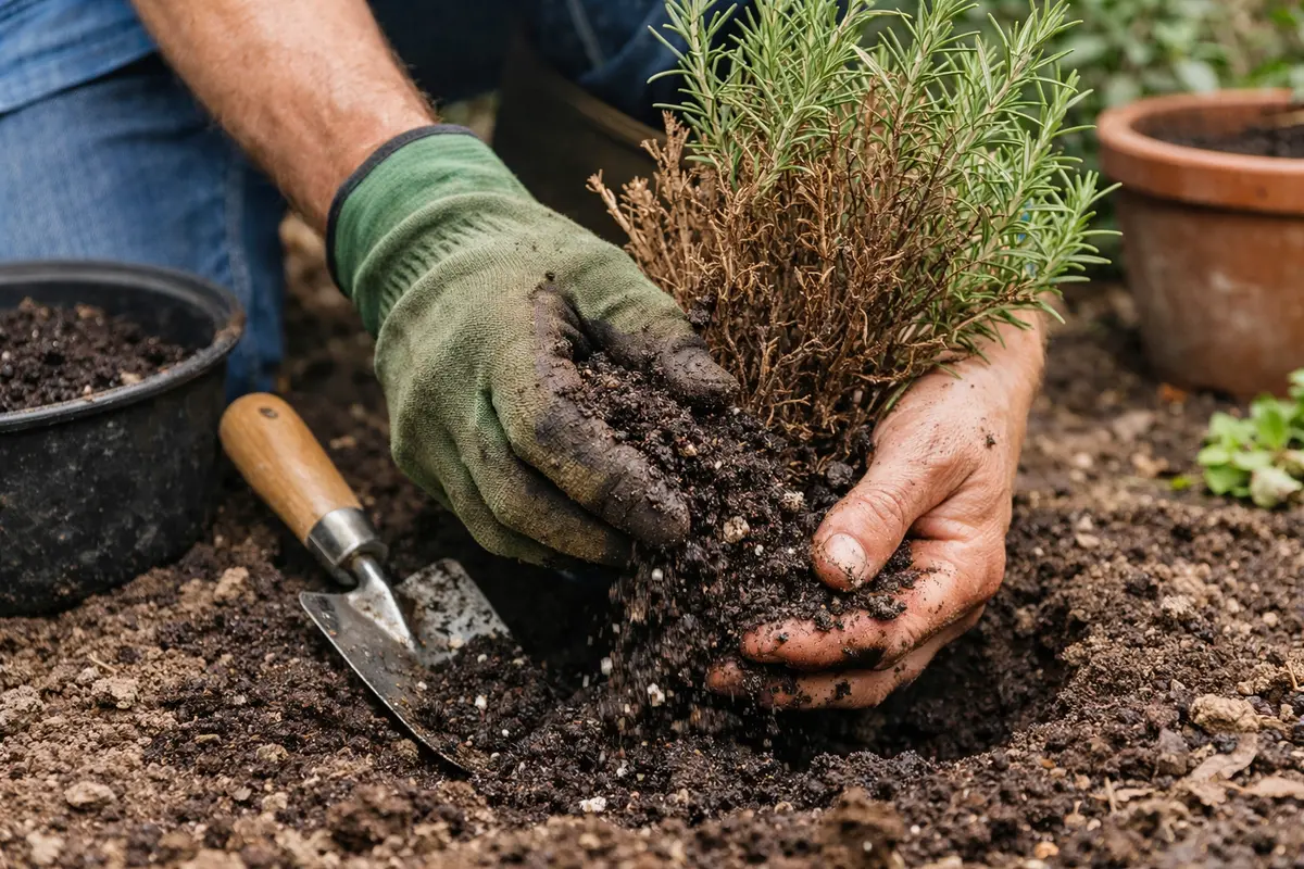 what to do when rosemary turns brown revitalize rosemary with nutrient-rich soil