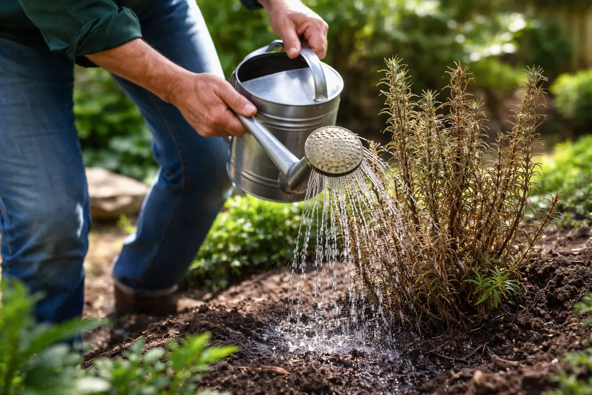 what to do when rosemary turns brown water rosemary deeply for recovery