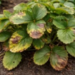 what to do when strawberries with visible browning or spots on leaves