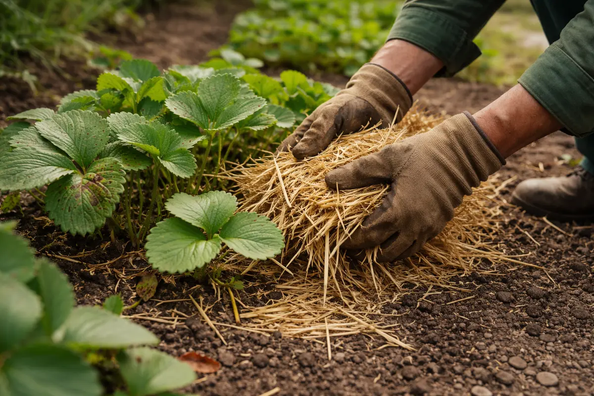 what to do when strawberry plants develop shield strawberries from excessive moisture