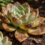 what to do when succulent with visible browning or spots on leaves