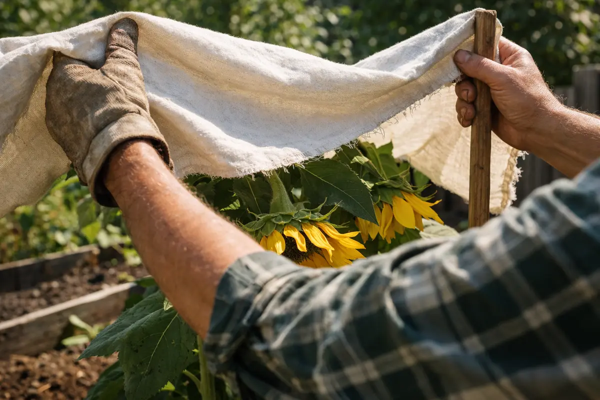 what to do when sunflower heads droop shield sunflowers from excess sunlight
