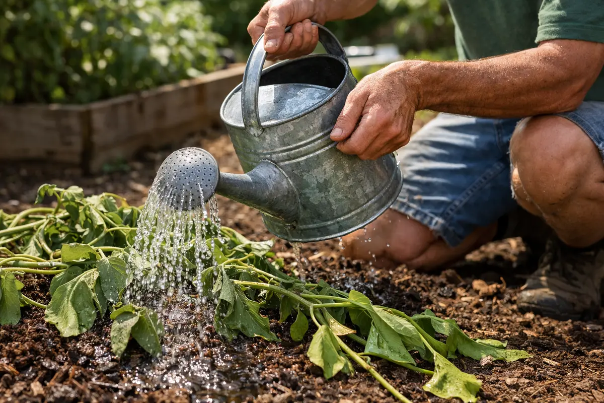 what to do when sweet potato vines water sweet potato vines immediately