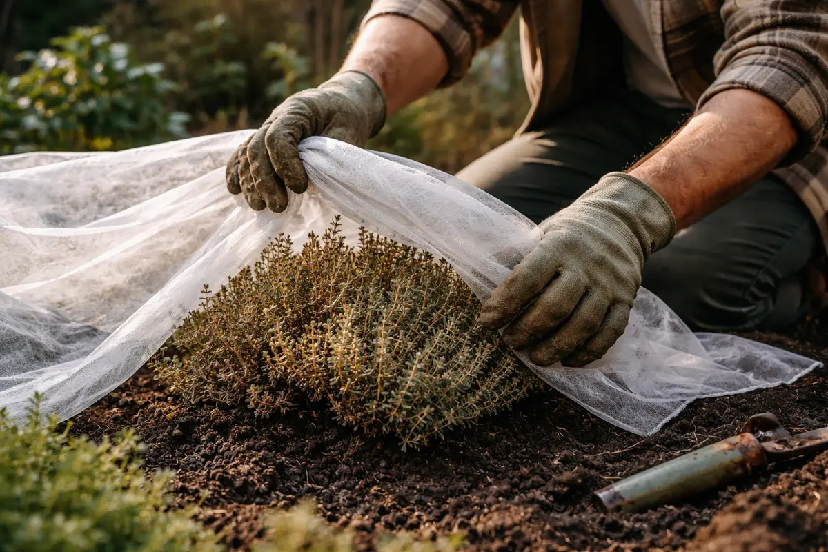 what to do when thyme turns protect thyme plants from future frosts