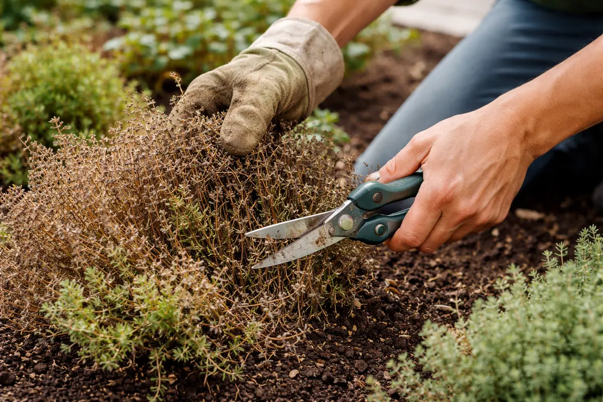 what to do when thyme turns brown trim brown thyme foliage immediately