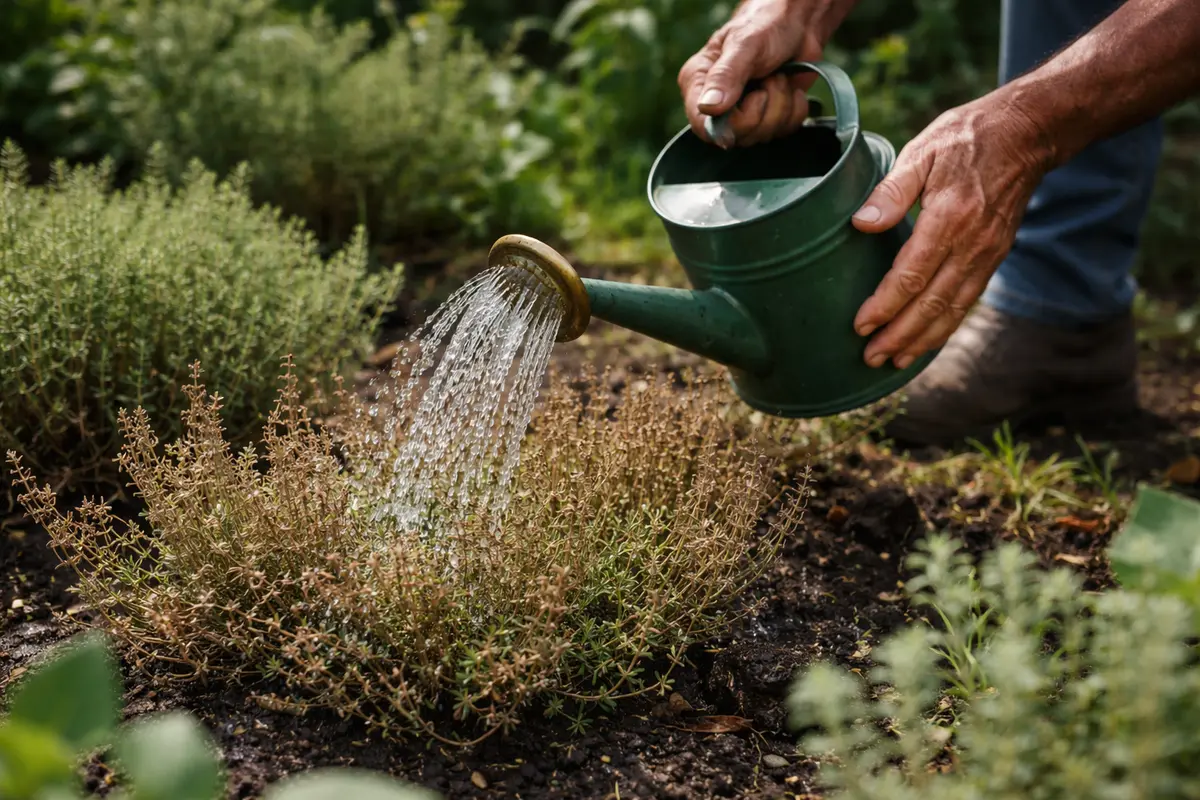 what to do when thyme turns brown water thyme to promote recovery