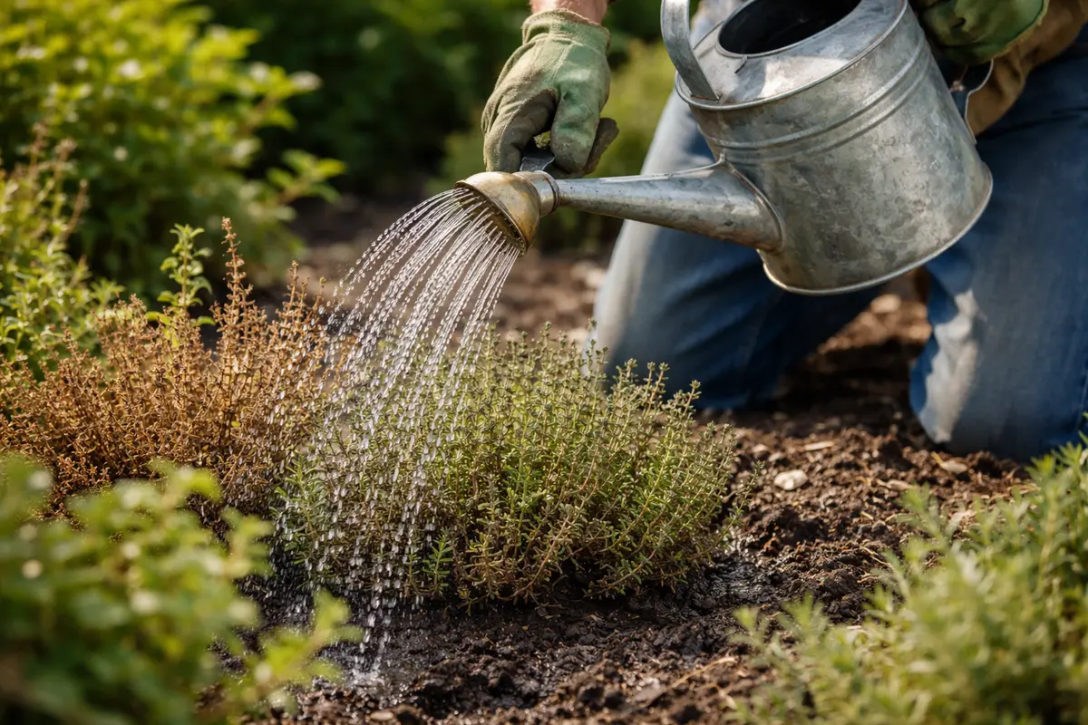 what to do when thyme turns brown water thyme deeply for recovery