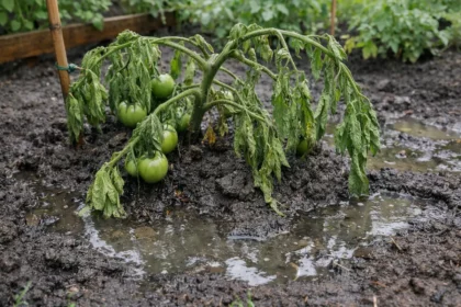 what to do when tomato plants wilting visibly in real garden soil