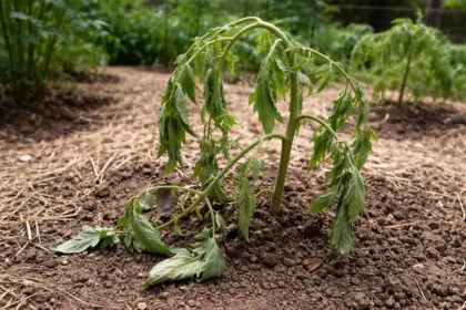 what to do when tomato plants wilting visibly in real garden soil