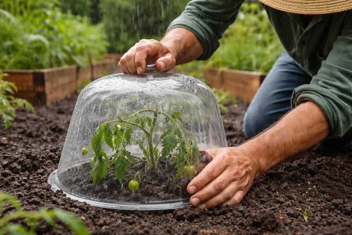 what to do when tomato shield tomato plants from extreme weather events