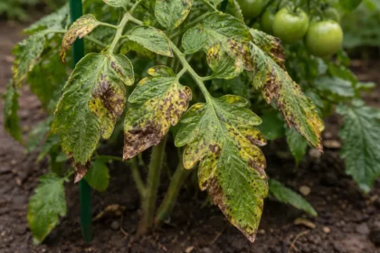 what to do when tomatoes with visible browning or spots on leaves