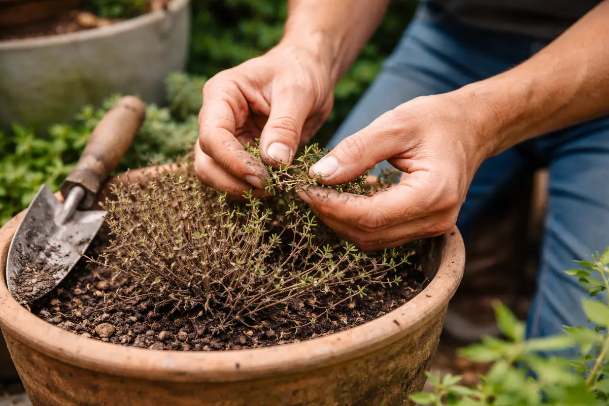 what to do when wilting check thyme for signs of new growth