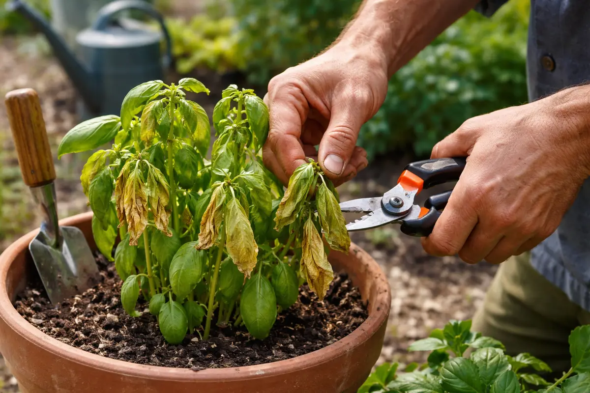 what to do when wilting in potted prune wilting herb leaves immediately