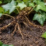what to do when your ivy with unhealthy roots showing in soil