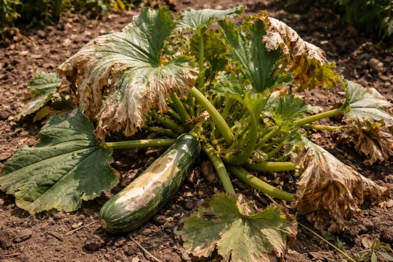 what to do when zucchini with scorched leaf edges in harsh sun