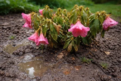 why are my azaleas wilting showing stress from sun and dry soil