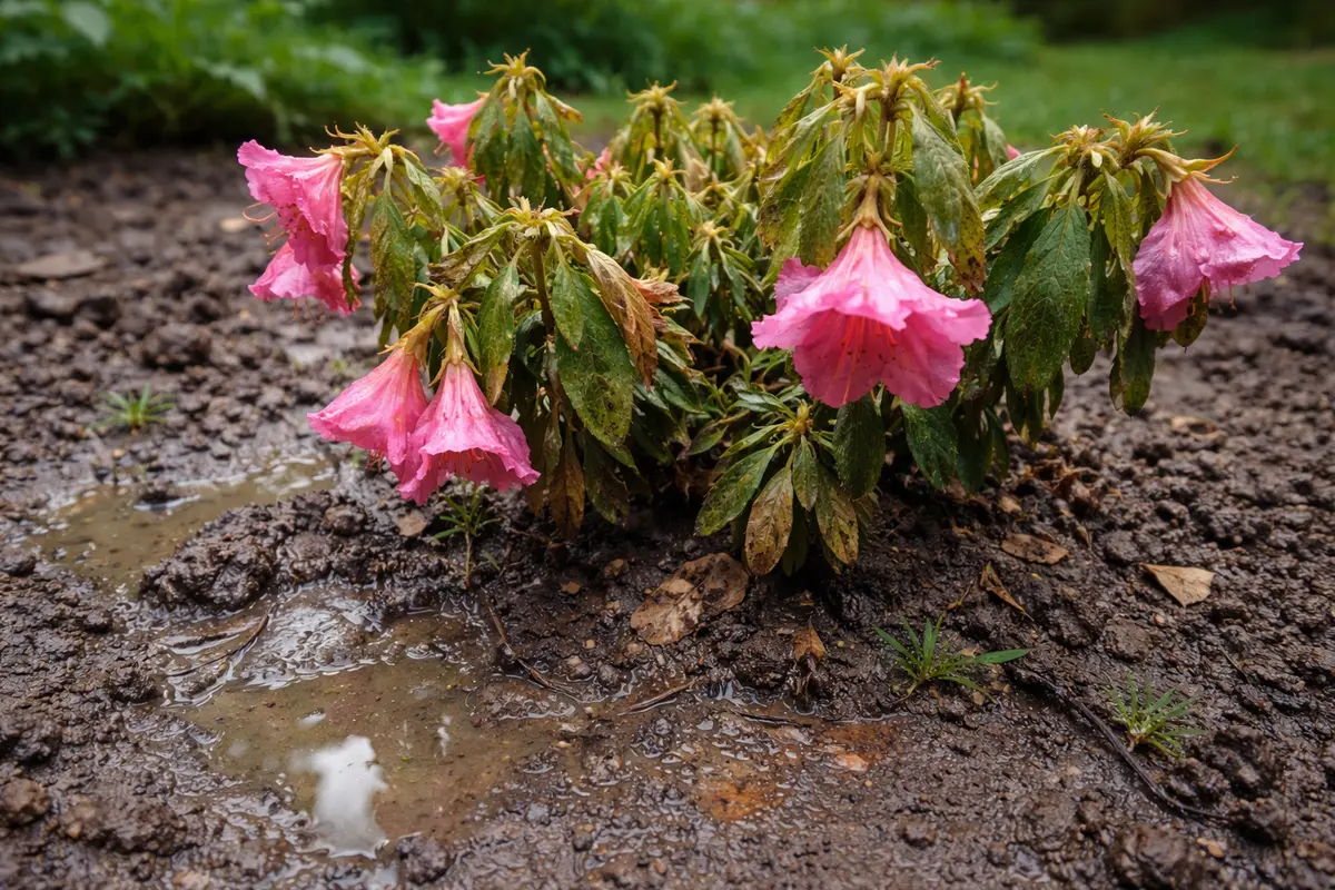 why are my azaleas wilting showing stress from sun and dry soil
