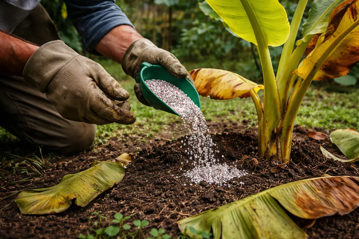 why are my banana plants turning fertilize banana plants to aid recovery