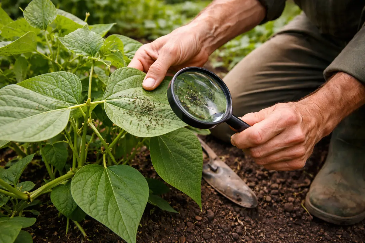 why are my bean plants not inspect for pests on bean plants