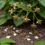 why are my blackberry plants not with dropped blossoms around the stems