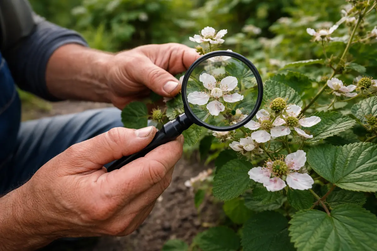 why are my blackberry plants not setting inspect blackberry flowers for pests