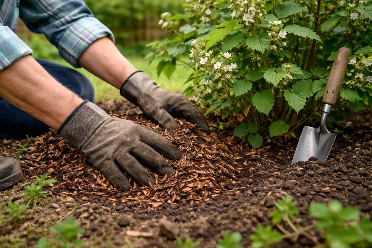 why are my blackberry plants not mulch around blackberries to prevent stress