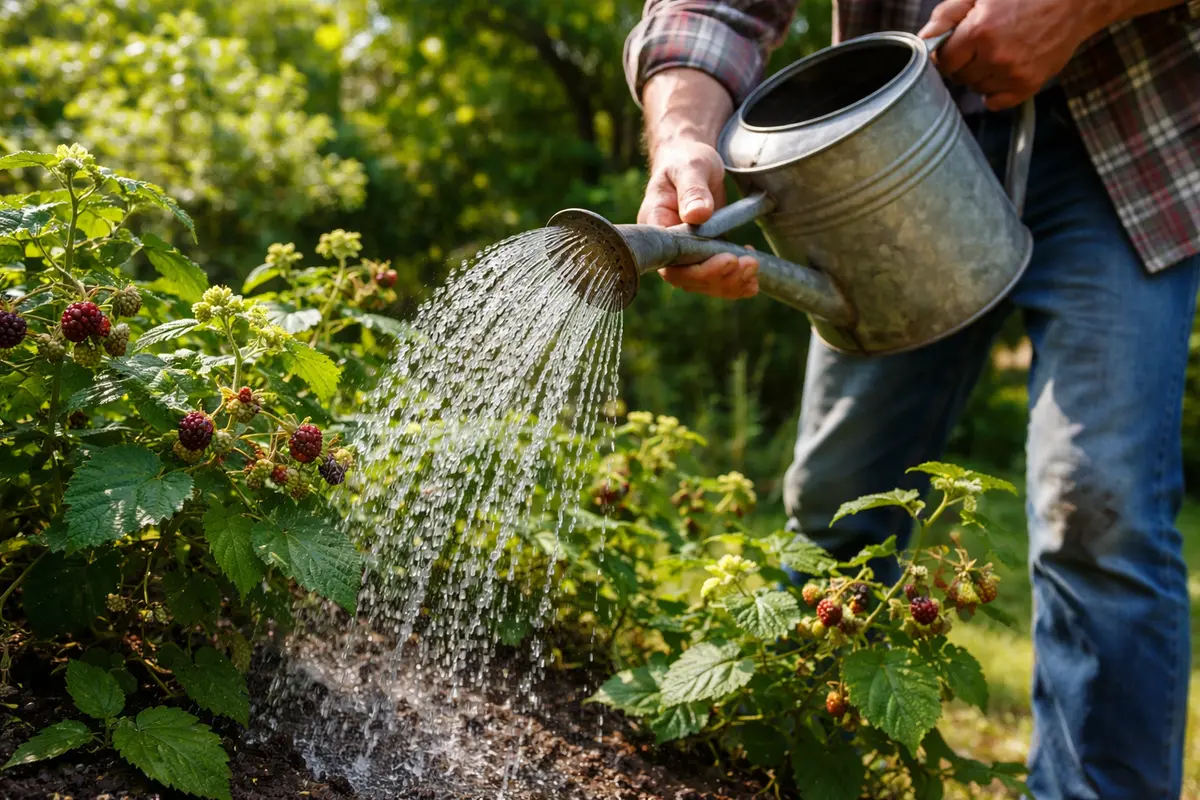 why are my blackberry plants water blackberry plants to enhance fruit set