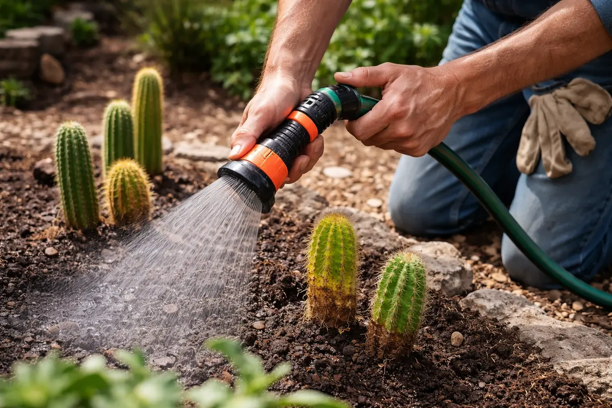 why are my cactus plants turning adjust watering for future cactus health
