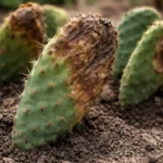 why are my cactus plants with visible browning or spots on leaves