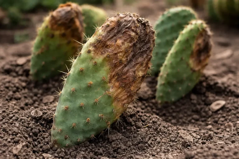 why are my cactus plants with visible browning or spots on leaves