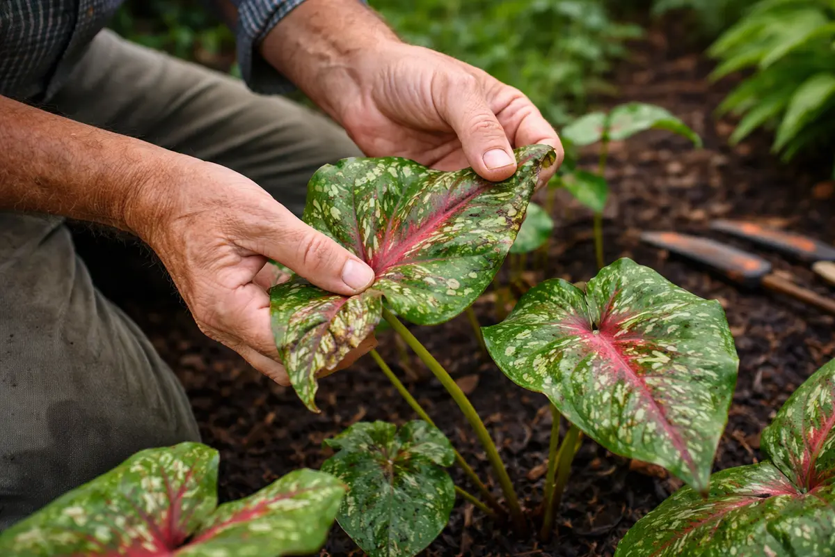 why are my caladium leaves curling inspect caladium leaves for immediate damage