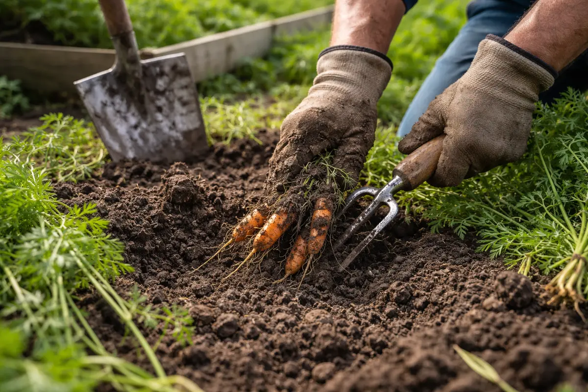 why are my carrots not growing dig up compacted carrot bed immediately