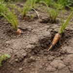 why are my carrots not growing with compacted soil around the roots