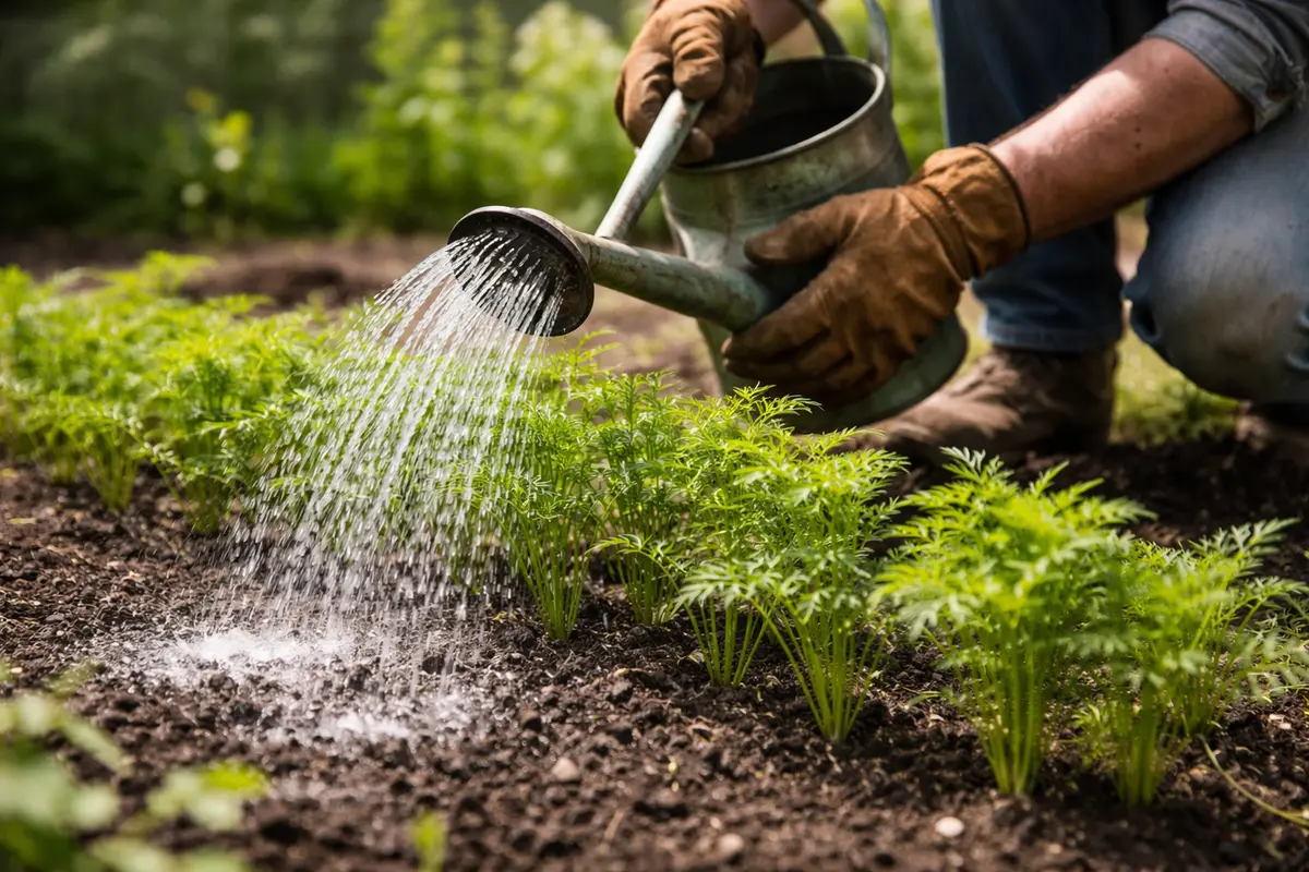 why are my carrots not growing water carrots regularly to prevent compaction