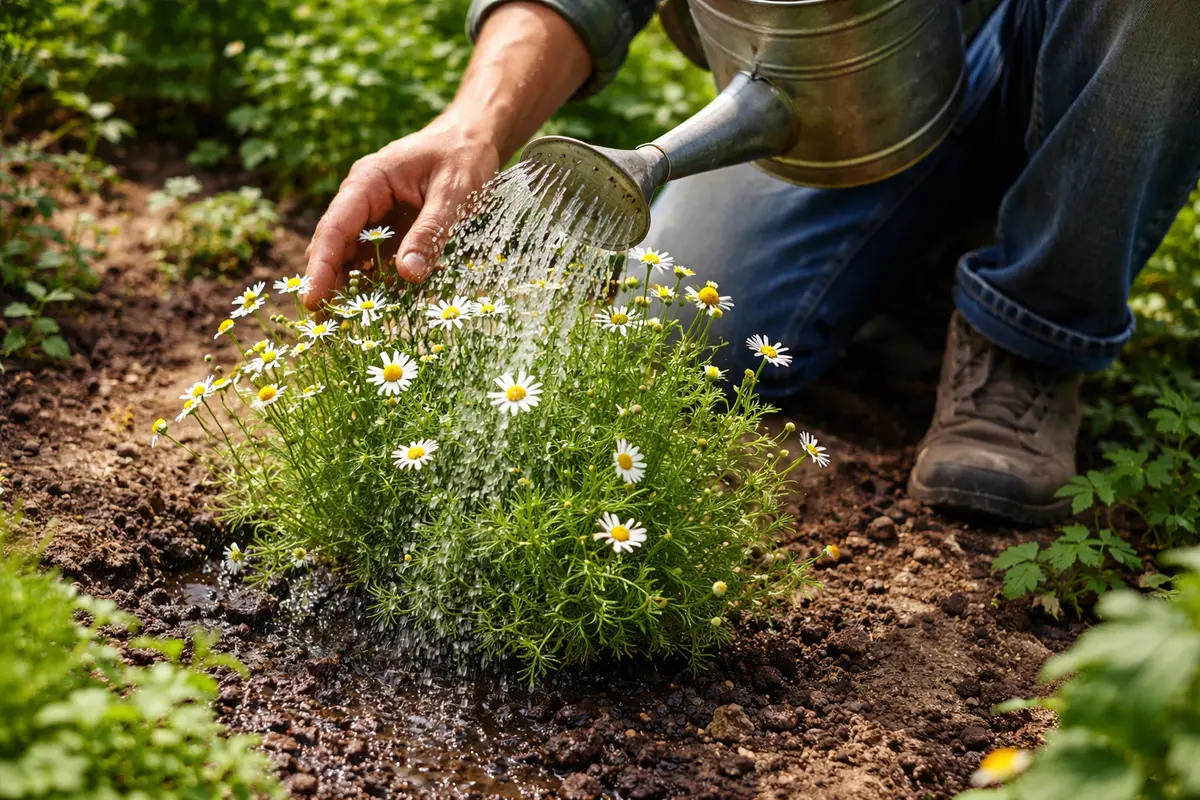 why are my chamomile plants water chamomile only when soil dries out