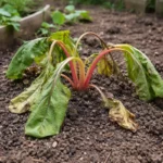 why are my chard leaves wilting with weak seedlings in garden soil