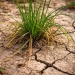 why are my chives slowly with cracked dry soil around the plant