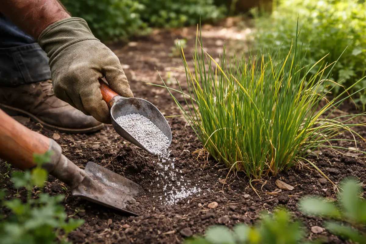 why are my chives slowly fertilize chives to aid recovery after drought