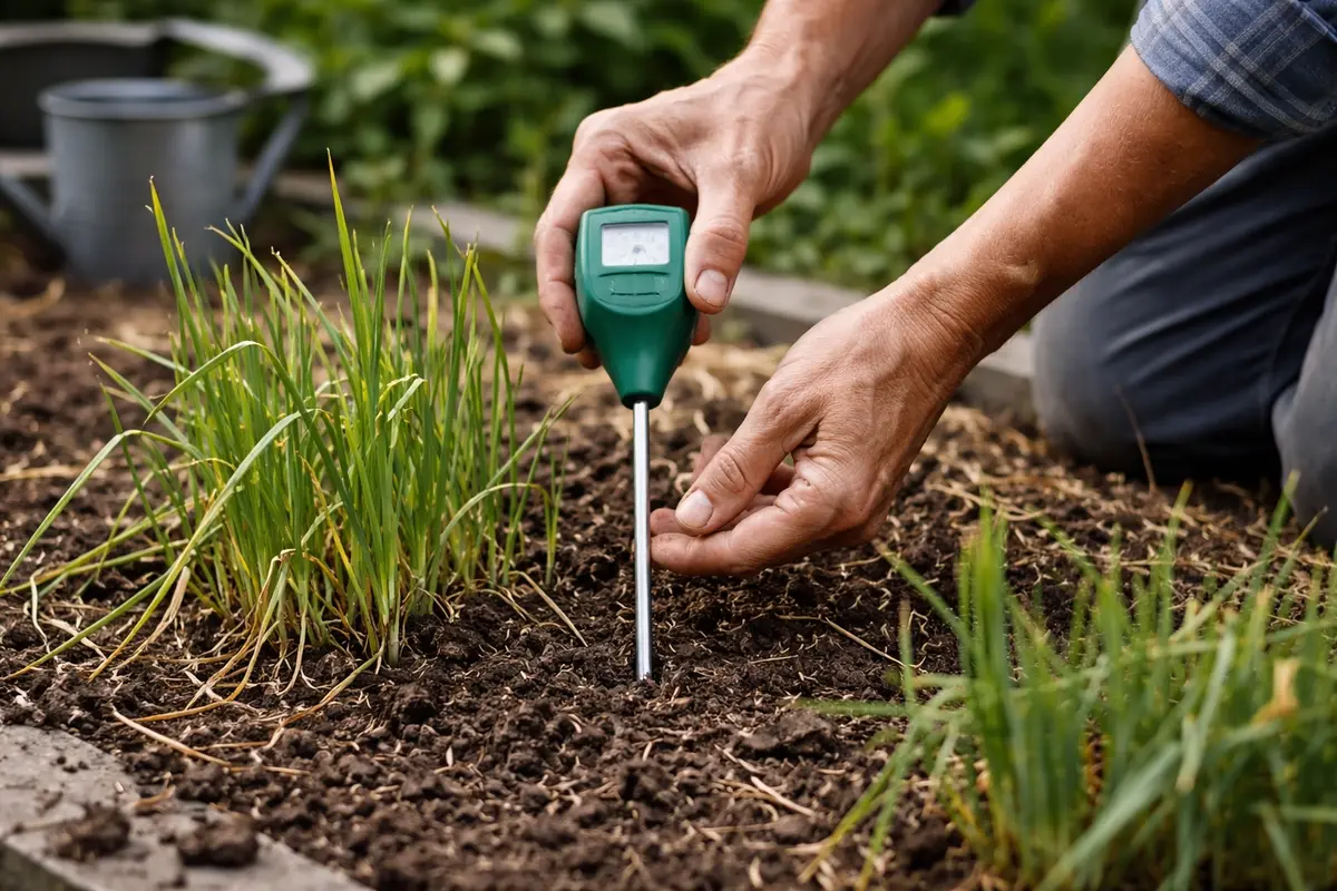 why are my chives slowly test soil moisture before treating for drought