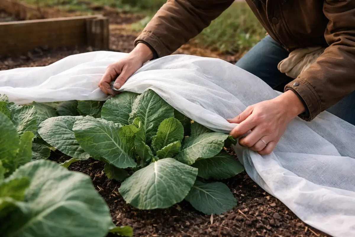 why are my collard greens shield plant from cold to prevent yellowing