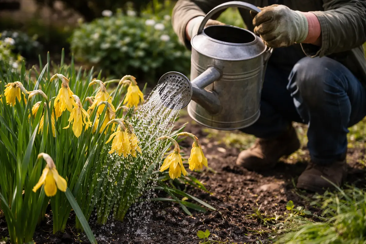 why are my daffodils wilting water daffodils to aid recovery after frost