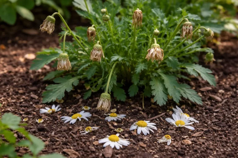 why are my daisies not flowering with dropped blossoms around the stems