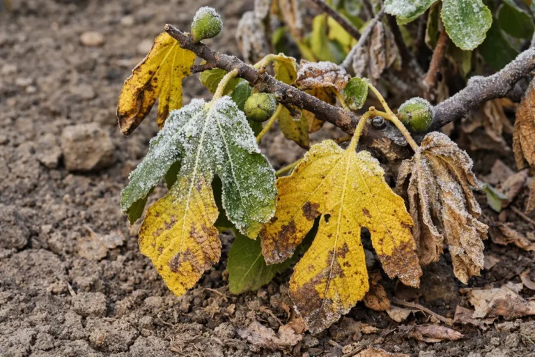why are my fig leaves showing stress from sun and dry soil