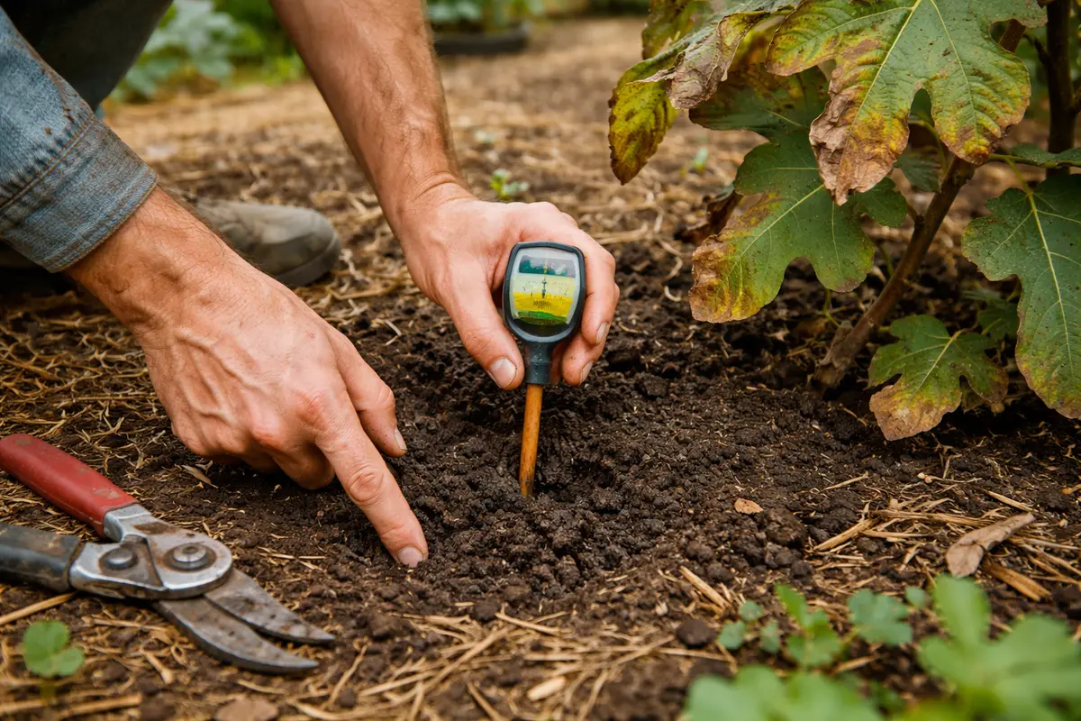 why are my fig tree leaves test soil moisture before fig care