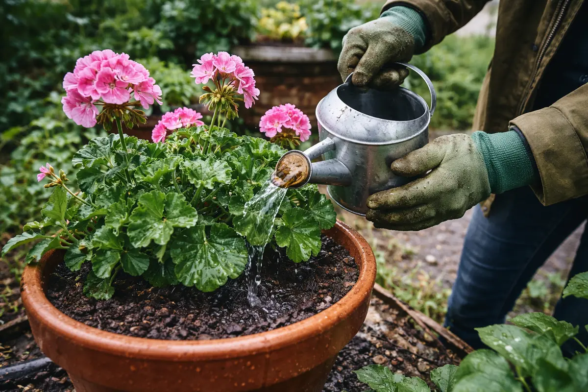 why are my geraniums suffering from water geraniums sparingly during rainy season