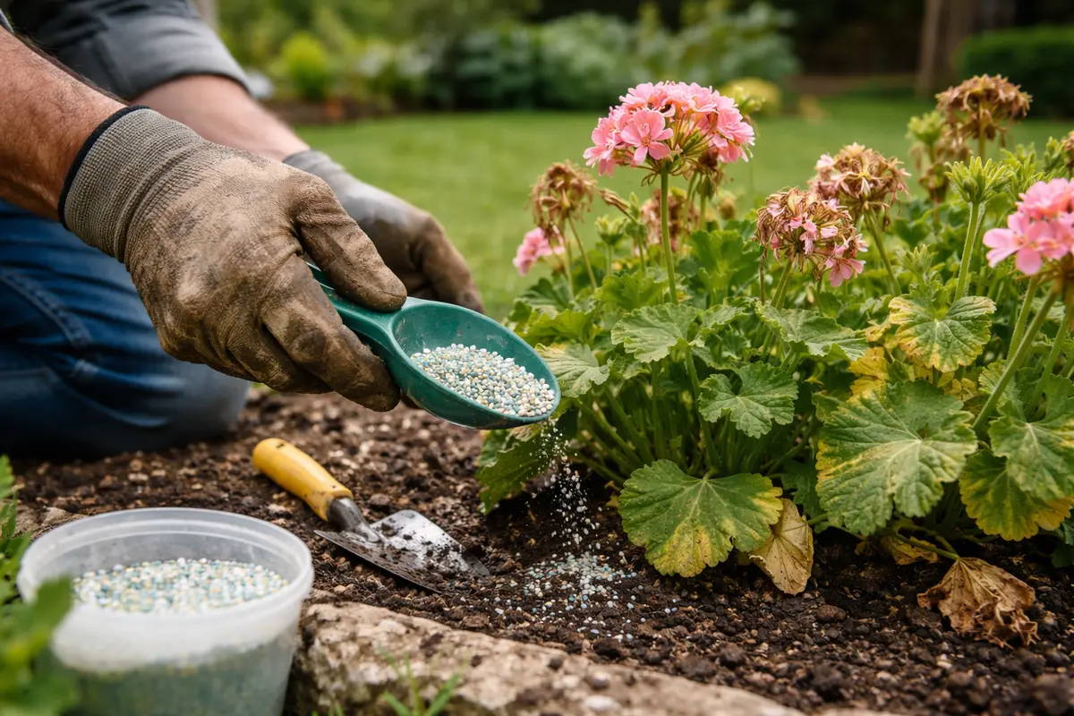 why are my geraniums wilting after heavy revitalize geraniums with proper fertilization