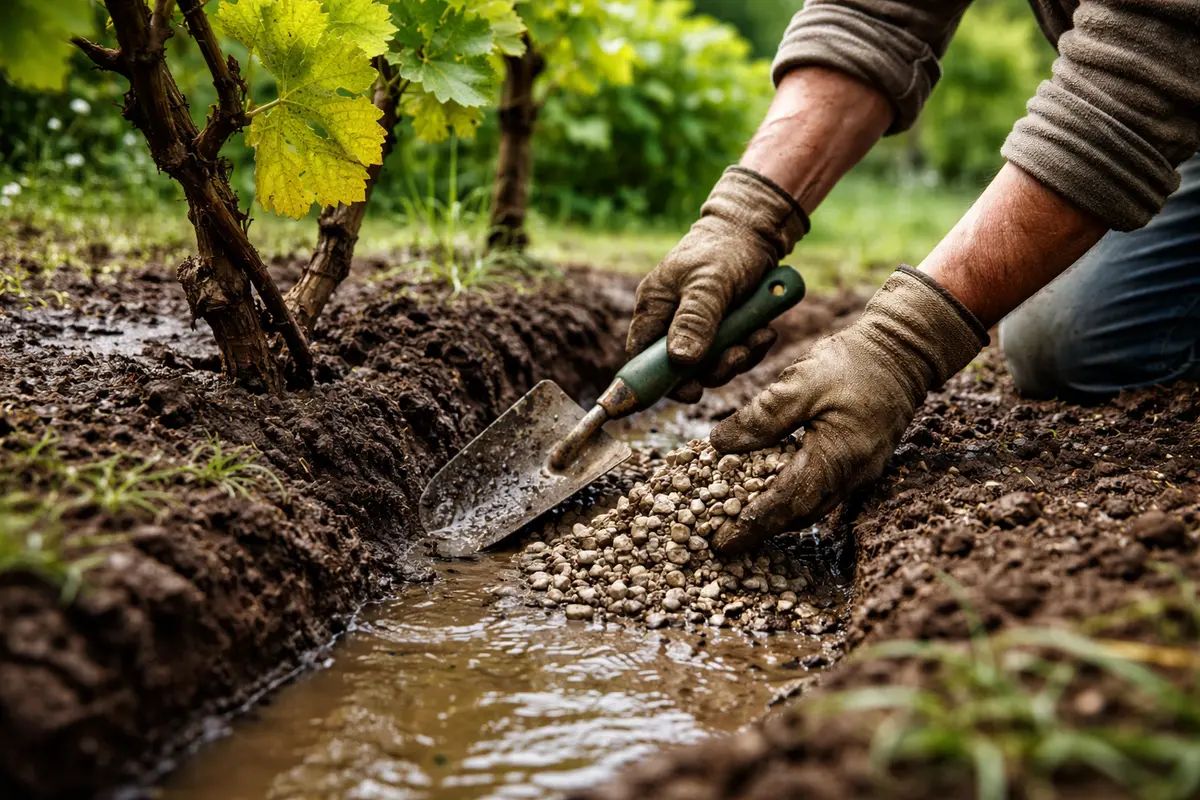 why are my grapevines leaves ensure proper drainage to avoid future issues